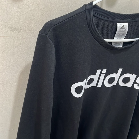 Adidas Essentials Linear Logo Crew Neck Sweatshirt - Picture 7 of 10